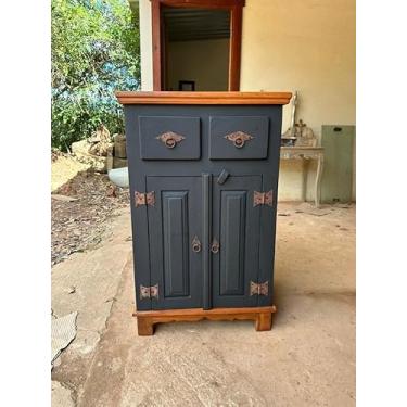 Imagem de Buffet Rústico em Madeira de Demolição, 2 Gavetas e 2 Portas, preto