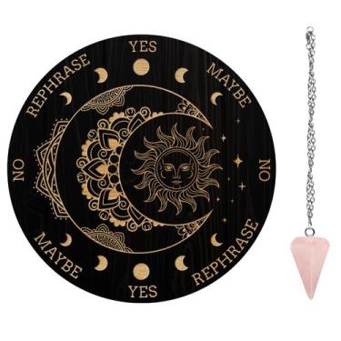 Imagem de Conjunto de tábuas de pêndulo AHANDMAKER Wooden Doseding Divination