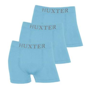 Imagem de Kit 3 Cuecas Masculinas Boxer Microfibra Huxter Azul, GG