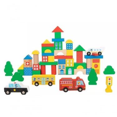Imagem de Brinquedo Didático Blocos Cidade Hg Toys Th451
