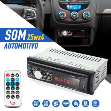 Imagem de Rádio Com Tela 1 Din Toyota Hilux 1998 1999 2000 2001 Bluetooth USB At
