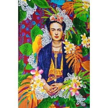 Imagem de Canga Praia Frida Kahlo Pintora Mexicana Viscose 100% Verão - BALI