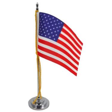 Imagem de Mini Bandeira de Mesa Estados Unidos USA 15 cm Poliéster - SP Bandeira