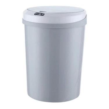 Imagem de Lixeira Automática Redonda 12 Litros Com Sensor Cinza