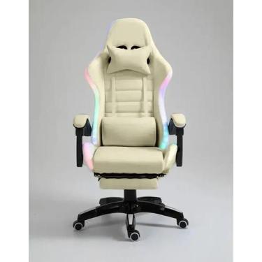 Imagem de Cadeira de Escritório Gamer Gamers Reclinável Jogos com Conforto Cabeç
