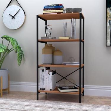 Imagem de Armario Multiuso Industrial Mineta com 4 Prateleiras Preto - CasaH