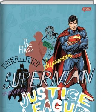 Imagem de Caderno Universitário Liga da Justiça A4 80 Folhas Jandaia Capa Dura