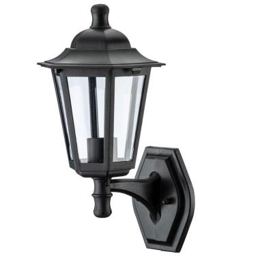 Imagem de Luminária de Parede Preta Arandela Colonial Externa Lente Transparente Jardim Sacada Entradas