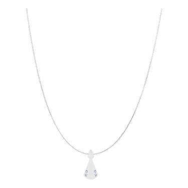 Imagem de Colar Veneziana Prata 925 Nossa Senhora Aparecida Cravejado