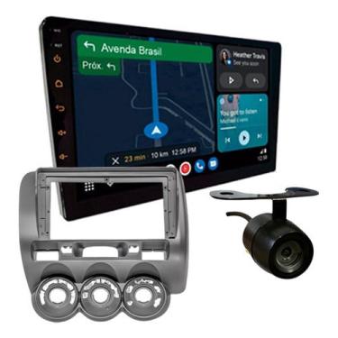 Imagem de Kit central multimidia roadstar 9 pol RS915BR android carplay honda fit 2004 A 2008