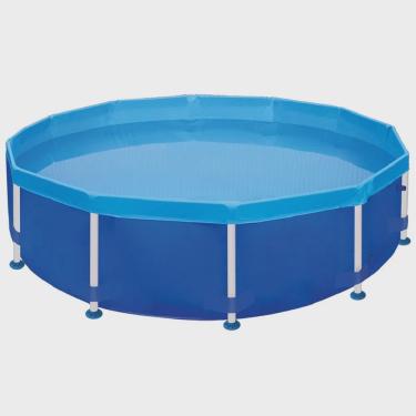 Imagem de Piscina Estrutural Redonda Aço Azul 4500 Litros 2,78m x 77cm 1007 - Mor
