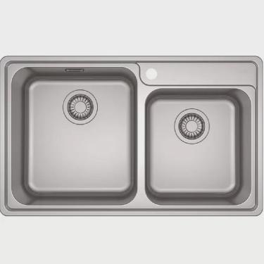 Imagem de Cuba de Sobrepor Dupla Franke Bell 86x48 30 Litros e 24 Litros Inox
