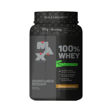 Imagem de 100% Whey Dino Max Titanium (900g) Caramelo Macchiato