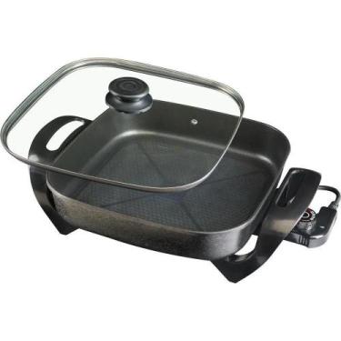 Imagem de Panela Elétrica Quadrada Preta 30CM 1500W 220V APEQ01I-02  Mangiare Ag