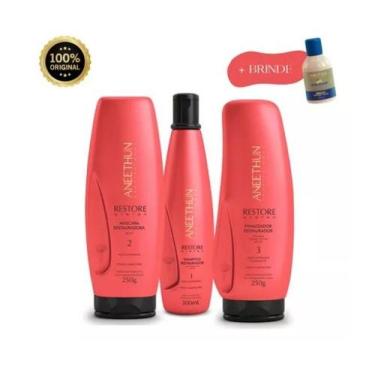 Imagem de Restauração Antidanos Aneethun Restore System 3 Produtos e Mini Creme 