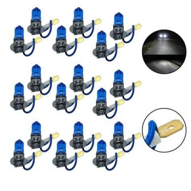 Imagem de Kit 20 Lâmpadas Super Branca H3 4300K 55W 12V Atacado Lote - FullLight