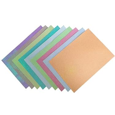 Imagem de longshine-us 9 folhas 20,3 x 30,5 cm, 100 g, cores deslumbrantes, cartão premium, brilhante, cores variadas, artesanato, glitter, cartolina, presente faça você mesmo