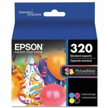 Imagem de EPSON T320 capacidade padrão magenta (T320P) para impressoras selecionadas Epson PictureMate, preto