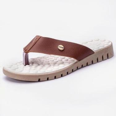 Imagem de Sandália Rasteirinha Feminina Ortopédica Uniflex Para Esporão Fascite 