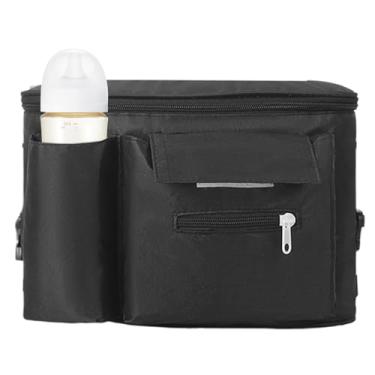 Imagem de Organizador do carrinho, organizador de carrinho com porta -copos | Bolsa de carrinho de correias não deslizantes - Controle de toque transparente à prova d'água Armazenamento de ajuste apertado para