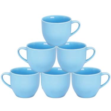 Imagem de Conjunto Xícaras Kit 6 Peças Porcelana Chicara Chá e Café 170ML (Azul)