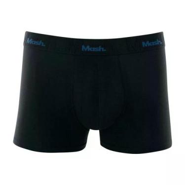 Imagem de Cueca Boxer Mash Masculina Modal Elástico Confortável, M, Preto 02