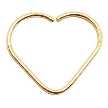 Imagem de Piercing Para Daith Orelha Cartilagem Em Ouro 18k Coração Dourado - Or