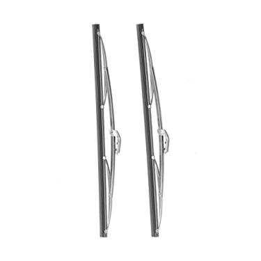 Imagem de Lâminas do Limpador de Pára - Dianteiro, Prata Polida de Aço Inoxidável Universal 12in para Carro, Fácil de Instalar, à Prova de Chuva, à Prova de Sol, Se Encaixa na Maioria Dos