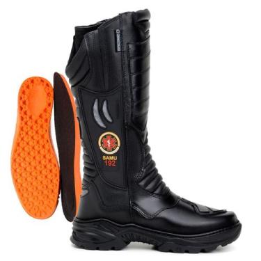 Imagem de Bota Samu 192 Cano Alto Palmilha Couro Legítimo Refletiva - SPECTRUN B