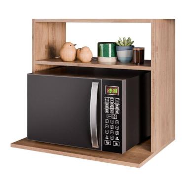 Imagem de Suporte Aéreo Multiuso Para Forno Micro-Ondas Luara 60cm Freijó - Abmaza