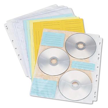 Imagem de Innovera Ivr39301 – Páginas de Cd/dvd frente e verso para fichário de 3 e 4 anéis, pacote com 10