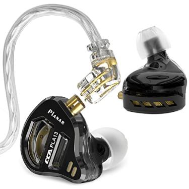Imagem de Fones de ouvido intra-auriculares CCA PLA13 Planar, fones de ouvido intra-auriculares CCA, fones de ouvido com fio IEM HiFi para audiphile (preto, sem microfone)