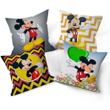 Imagem de Kit 4 Capas Para Almofadas Mickey e Minnie Disney Decoração - SS Casa 