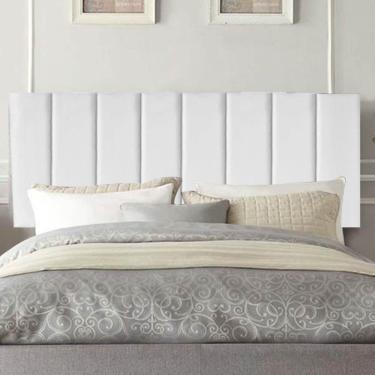 Imagem de Painel Estofada Carla 100cm Solteiro Para Cama Box Quarto Corino Branco - Gat Magazine