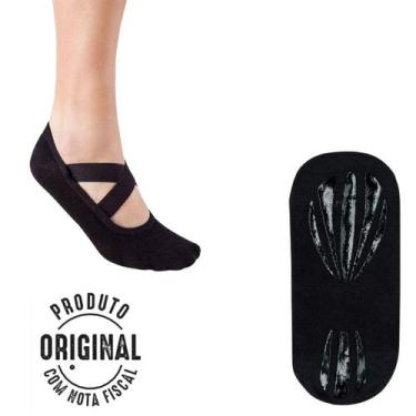 Imagem de Meia Sapatilha Pilates Lupo Antiderrapante Original, Preto, P