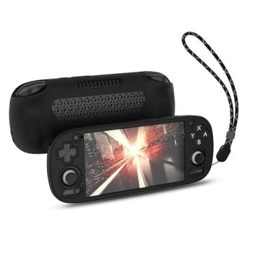 Imagem de FIOPAZ for Retroid Pocket 5 Silicone Case Cover, Soft Protector Shell for Retroid Pocket 5, Anti-Scratch/Fall/Shock and Washable with Lanyard (Black)