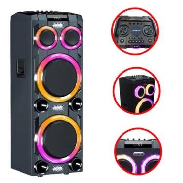 Imagem de Caixa Som Potente Torre 2500W Rms Portátil Bluetooth Fm Usb Bivolt Vib