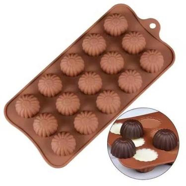 Imagem de Molde Silicone Chocolate Bombom Doce Finos Licor Luxo 21,5cm - LUYKE