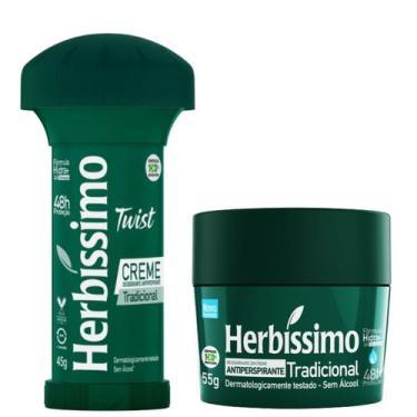 Imagem de Kit 2 Desodorante Twist+Creme Tradicional Herbíssimo - Dana - Dana Cos