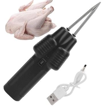 Imagem de Depenador Eletrico Remove Penas Galinha Ganso Frango Ave Peru Usb Recarregavel Galinheiro Silencioso