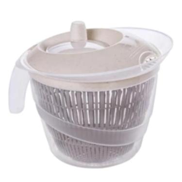 Imagem de Secador De Saladas CentríFugo Secador De Legumes Manual De 2,8 Litros Cinzento, Verde, Bege(Bege)