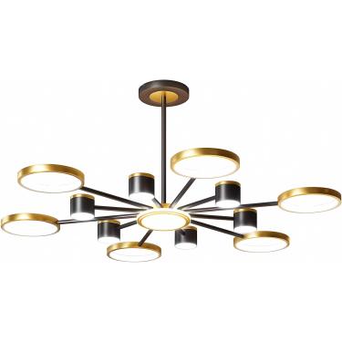 Imagem de Lustre Led Moderno De 12 Luzes 120w Com Estrelas Mês Projeção Pendurado Lâmpada Luminárias Decoração De Teto Ajustável Em Altura Luz Pendente Para Sala De Jantar Sala De Estar Quarto Estudo