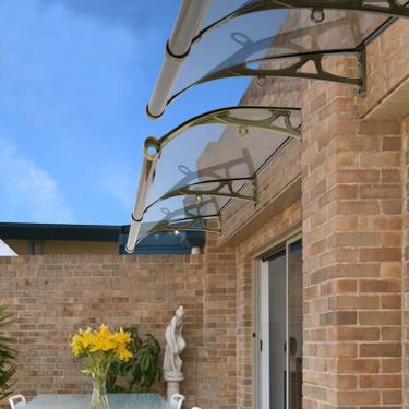 Imagem de Dossel De Porta, Abrigo De Chuva à Prova De Som Para Porta Traseira, Para Tratamentos De Janela Ao Ar Livre Cobertura De Toldo De Porta Cobertura De Telhado Cober, 60cm, 60X150cm/24inX59in