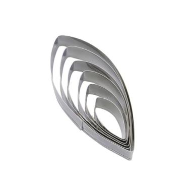 Imagem de Molde de dália de aço inoxidável - cortador de biscoito em forma de dália - molde de decoração de bolo em forma de dália - conjunto de 6 peças