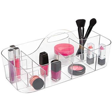 Imagem de iDesign Bolsa organizadora de cosméticos Clarity para penteadeira para guardar maquiagem, produtos de beleza – Transparente