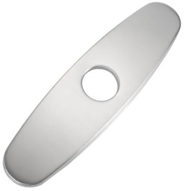 Imagem de CREATCABIN Tampa de furo de pia para cozinha torneira de aço inoxidável Plat 25 cm de comprimento oval puxar para baixo tampas de torneira de pia placa de deck para banheiro encanamento Escutcheon 1