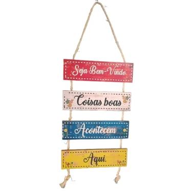 Imagem de PLAQUINHAS DECORATIVAS COM FRASES MOTIVACIONAIS COM CORDA PARA PENDURAR 5x19CM CADA