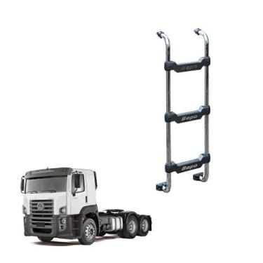 Imagem de Escada Traseira Constellation Cabine Baixa 3 Degraus Cromado - Bepo