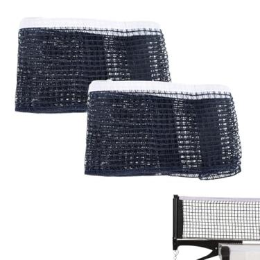 Imagem de Runhike Rede de pingue-pongue compatível com Stiga, rede de tênis de mesa estável durável compatível com Stiga, estável para partidas intensas de tênis de mesa com tensão chian, azul marinho, 1 peça