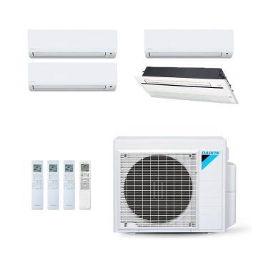 Imagem de Ar-Condicionado Multi Split Inverter Daikin 34.000 (2x Evap HW 9.000 + 1x Evap HW 12.000 + 1x Evap Cassete 1 Via 18.000) Quente/Frio 220V